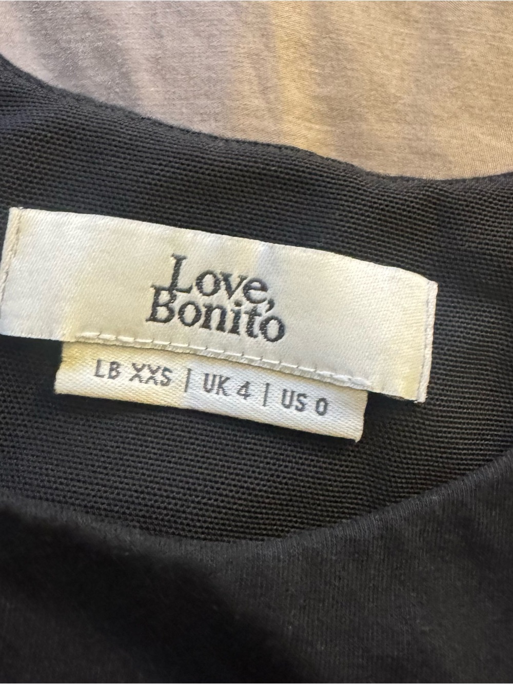 Love Bonito Black Crop Top with Padded Bra - Picture 3 of 3
